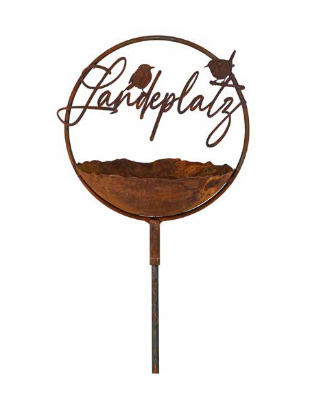 Start Landeplatz im Ring mit Rippleschale auf Rohr für 12mm Stab 
Schale Ø 30cm
Ring 30 cm
unten mit Hülse für 12 mm Stab
