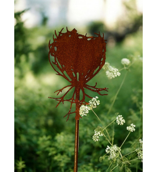 Blumenstecker Queen Anne's Lace Knospe Durchmesser 20 x 30 cm cm - Wilde Möhre Gartenstecker 
