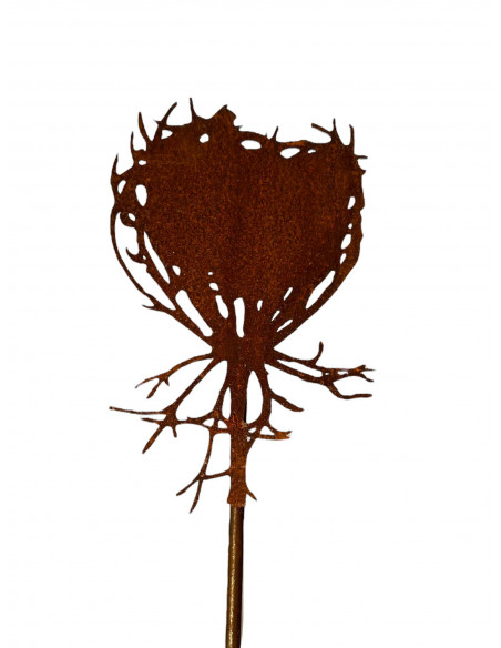 Blumenstecker Queen Anne's Lace Knospe Durchmesser 20 x 30 cm cm - Wilde Möhre Gartenstecker