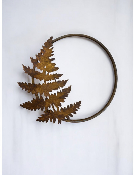Deko zum Hängen Farn am Ring zum Hängen - Ø 30 cm - Farnblatt Farnblatt an 8 mm Metall-Ring zum Aufhängen.

Durchmesser 30 cm