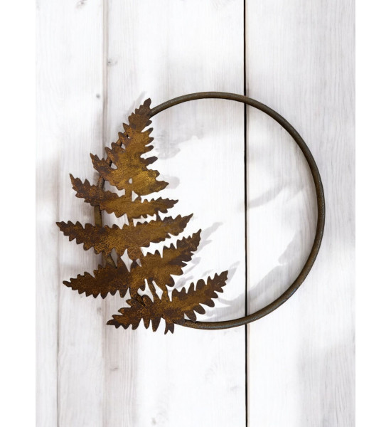 Deko zum Hängen Farn am Ring zum Hängen - Ø 30 cm - Farnblatt Farnblatt an 8 mm Metall-Ring zum Aufhängen.

Durchmesser 30 cm