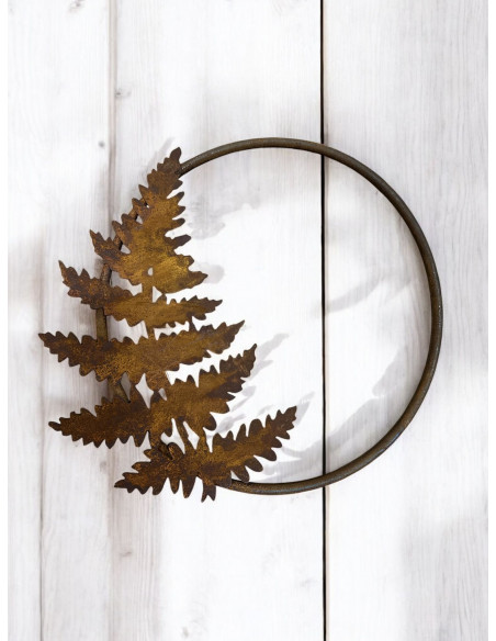 Deko zum Hängen Farn am Ring zum Hängen - Ø 30 cm - Farnblatt Farnblatt an 8 mm Metall-Ring zum Aufhängen.

Durchmesser 30 cm