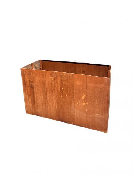 Hochbeet Metall Metall Hochbeet 100 cm Breit - Höhe 60 - Tiefe 40 cm - 3mm starker Pflanztopf mit Boden und 2+2 Halterungen für 