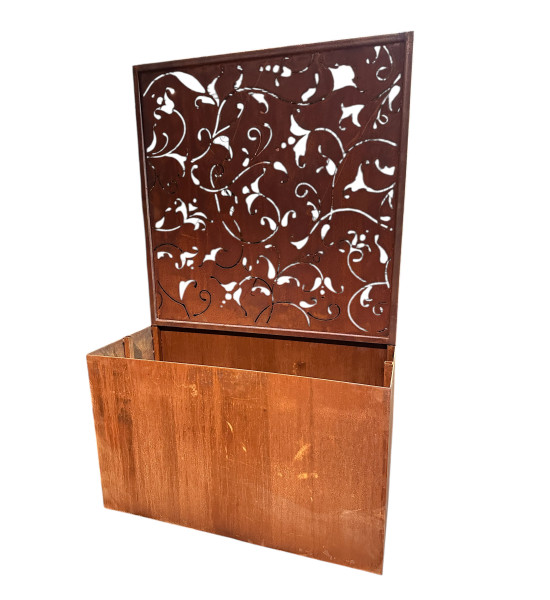 Sichtschutzwände und Paravents Sichtschutzzaun - Florenz - Höhe 100 cm - Breite 100 cm - Metall Wand Barock Florenz aus Edelrost