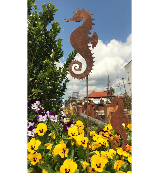 Seepferdchen auf Stab - Höhe 16 cm - als Topf-...