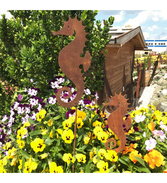 Seepferdchen auf Stab - Höhe 16 cm - als Topf-...