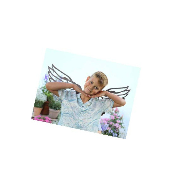 Engel basteln und Engelsflügel XL Engelsflügel Metall 90 cm breit - mit großen Ausschnitten 
Breite 90 cm
Höhe 43 cm
