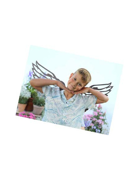 Engel basteln und Engelsflügel XL Engelsflügel Metall 90 cm breit - mit großen Ausschnitten 
Breite 90 cm
Höhe 43 cm
