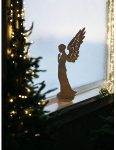 Weihnachtsdeko kleiner Engel Santine 20 cm - Mit Platte für Teelicht 
Höhe 20 cm
Breite 6 cm
auf Platte Ø 5
 2