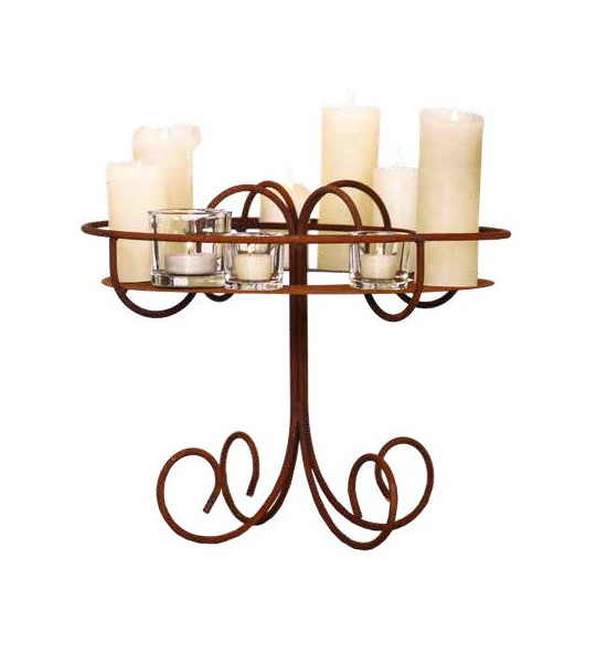 Grosse Windlichter Laternen für Draussen Kranz- und Kerzenhalter zum Stellen - 40 cm hoch 
Höhe 40 cm
Durchmesser 44 cm
Durch