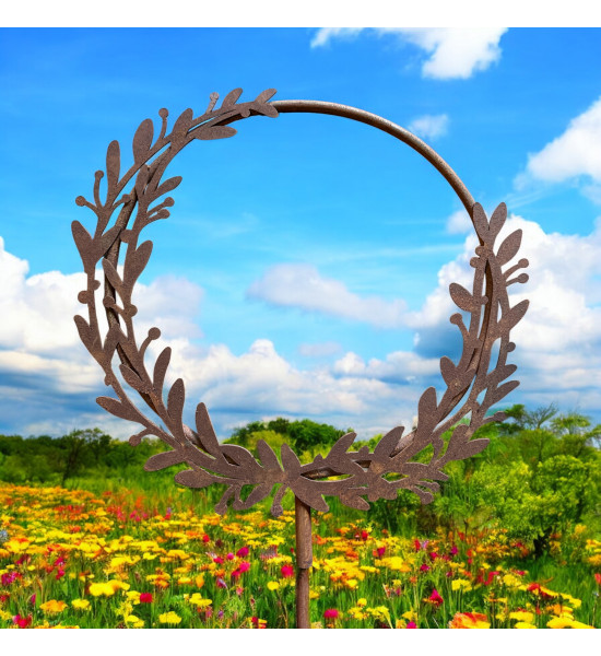 Deko Ringe Beerenkranz Ring - Ø 30 cm - mit Hülse als Steckverbindung Deko Ring mit aufgesetztem Beerenkranz und einem Rohr als 