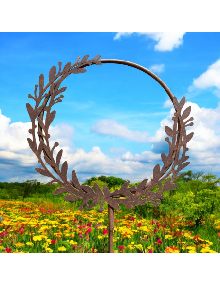 Deko Ringe Beerenkranz Ring - Ø 30 cm - mit Hülse als Steckverbindung Deko Ring mit aufgesetztem Beerenkranz und einem Rohr als 