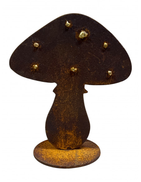 Start Pilz mit Goldpunkten - Klein - auf Platte - Höhe 15 cm 
