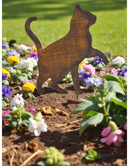 Start Deko Katze auf kurzem Stab - Höhe 39 cm 
Höhe 39 cm
Breite 36 cm
Stab ca. 20 cm
