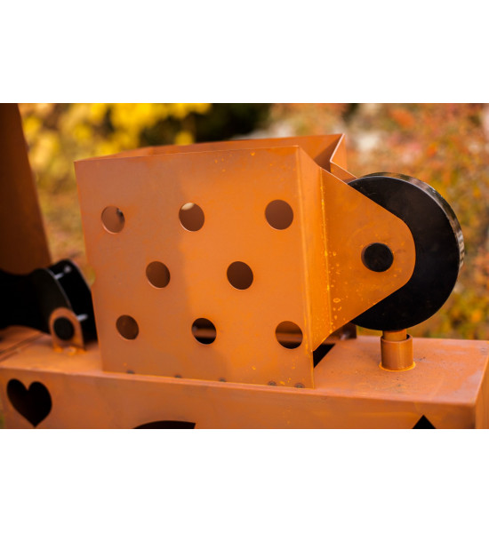 Motiv Feuerkörbe Feuerkorb Feuerzeug, mit Totenkopf- Motiv - Zippo Rost - Höhe 85 cm Rost - Höhe 85 cm - Breite 60 cm - Tiefe 18