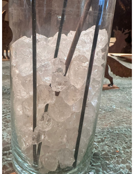 Karaffen - Trinkgläser und Sonstige Glasdeko DeKo Glassteine - mittel - Kantenlänge 10 - 20 mm,  2,5 l Eimer 
Kantenlänge 10 - 