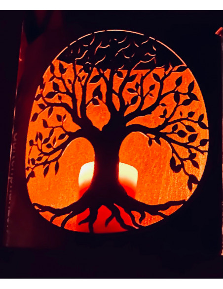 Windlichter & Laternen Baum des Lebens - Windlicht auf Füsschen - Höhe 41 cm 
Mandelförmiges Windlicht auf Füßschen
Breite 35 