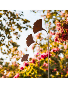 Ginkgo Lebensbaum Gingkoblatt Gartenstecker 80 cm hoch - Mittel  2