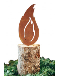 rostige Flammen 8er Set Rost Flamme 10 cm  2