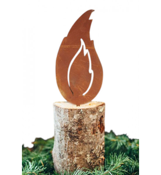 rostige Flammen 8er Set Rost Flamme 10 cm 