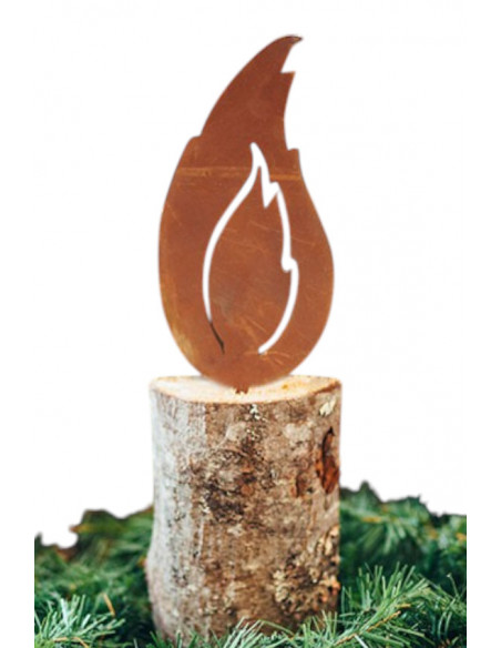 rostige Flammen 8er Set Rost Flamme 10 cm 