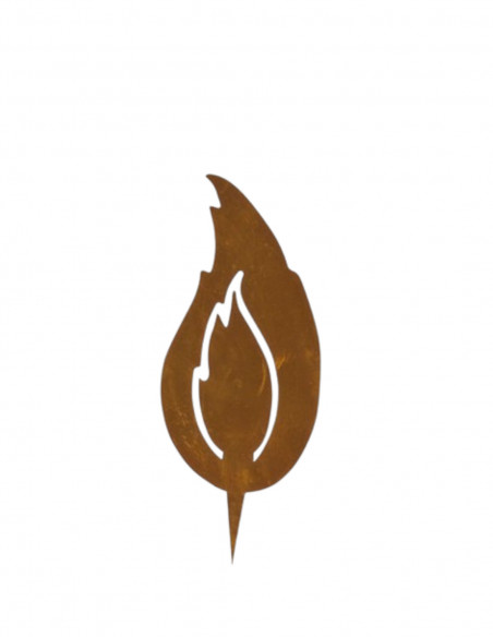 rostige Flammen 8er Set Rost Flamme 10 cm 