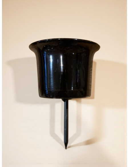 Weihnachtsdeko Kerzenhalter mit Dorn - Glas Teelichthalter schwarz - Joy - Höhe 4,5 cm Schöner Kerzenhalter aus Glas mit einem D Weihnachtsdeko Kerzenhalter mit Dorn - Glas Teelichthalter schwarz - Joy - Höhe 4,5 cm Schöner Kerzenhalter aus Glas mit einem D