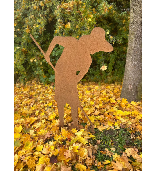 Gärtner Figur Gärtnerin Figur - Flora - mit Rechen - Höhe 130 cm - auf Platte 
Höhe 130 cm
Mit einer Stabilen fest angeschweis