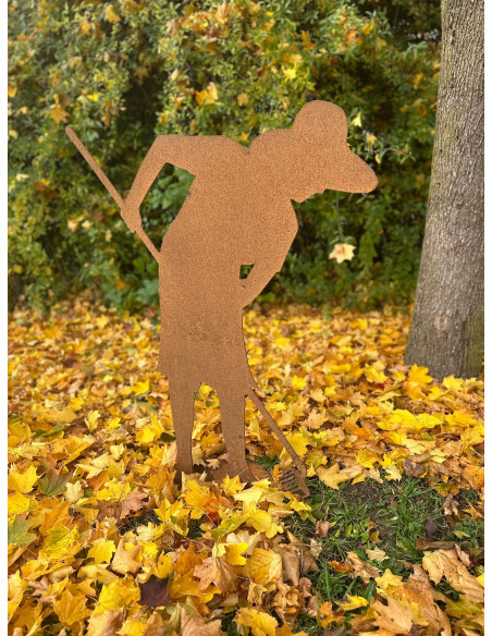 Gärtner Figur Gärtnerin Figur - Flora - mit Rechen - Höhe 130 cm - auf Platte 
Höhe 130 cm
Mit einer Stabilen fest angeschweis