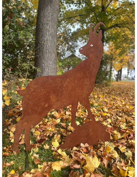 Steinbock + Murmeltier Deko  Gemse XXL 120 cm hoch rostige Gams 
unsere Metall Gemse in XXL Format beinahe lebensgroß ist ein B Steinbock + Murmeltier Deko  Gemse XXL 120 cm hoch rostige Gams 
unsere Metall Gemse in XXL Format beinahe lebensgroß ist ein B