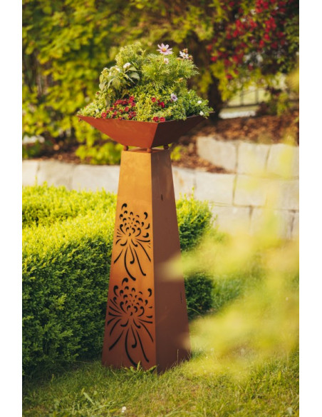 trapezförmige Säulen Rost Säule Trapez - Blume - Höhe 116.5 cm incl Schlale 44 x 44 cm Trapezförmige Säule mit Blumenmuster
Höh trapezförmige Säulen Rost Säule Trapez - Blume - Höhe 116.5 cm incl Schlale 44 x 44 cm Trapezförmige Säule mit Blumenmuster
Höh