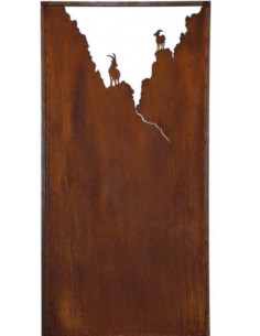 Sichtschutz 2m hoch - 200 cm Sichtschutzzaun Elemente Sichtschutzwand Paravent mit 2 Steinböcken - Höhe 200cm  2