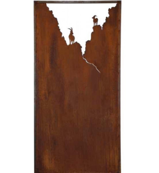 Sichtschutz 2m hoch - 200 cm Sichtschutzzaun Elemente Sichtschutzwand Paravent mit 2 Steinböcken - Höge 200cm