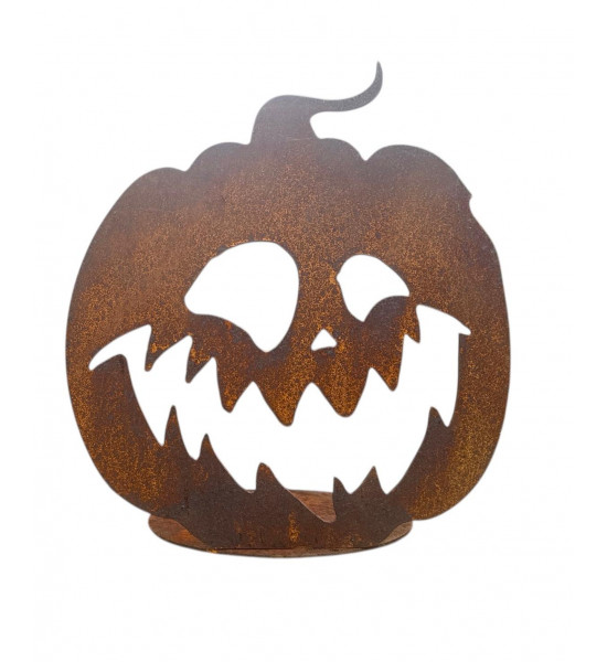 Halloween Kürbis - Pumpkin - Größe 2 - an runder Platte