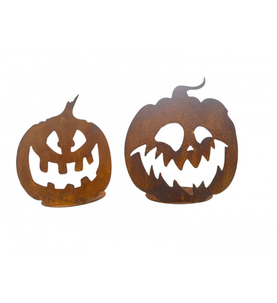 Halloween Kürbis - Pumpkin - Größe 2 - an runder Platte