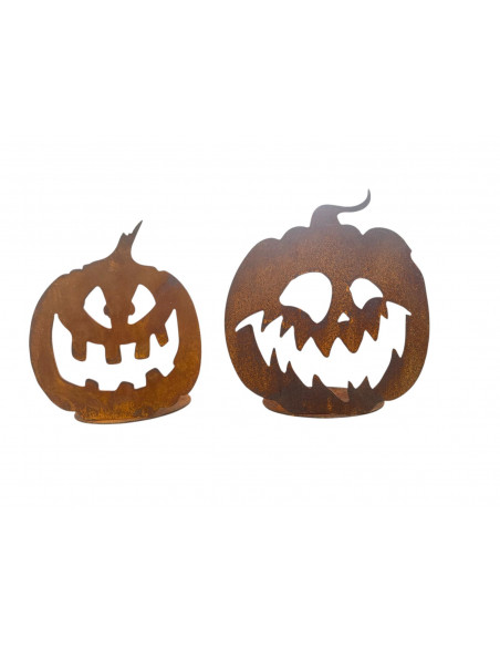 Halloween Kürbis - Pumpkin - Größe 2 - an runder Platte