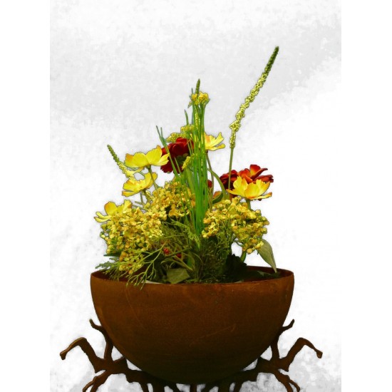 Edelrost Halbkugel Schale 50 cm Ø