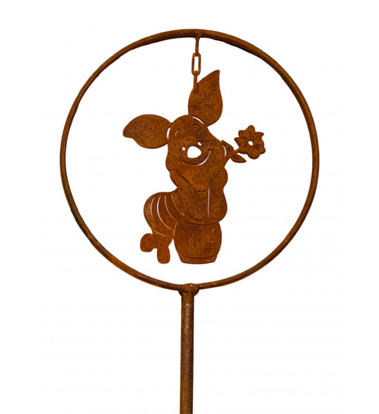 Start Gartenstecker Glücksschweinchen - mit Kettchen - Ø 22 cm 
Ø 22 cm
Höhe 160 cm