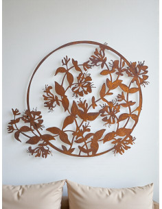 Start Geißblatt-Bild mit Ring D40cm zum Hängen H42cm B47cm  2