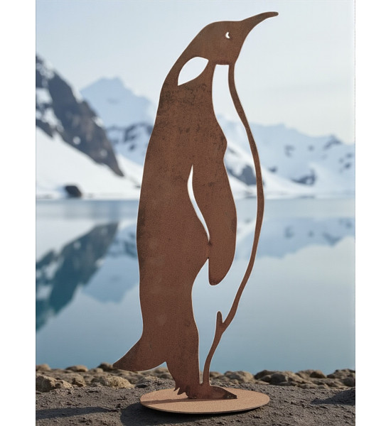 Pinguin Figuren für den Garten Königspinguin Mama - auf Platte - 81 cm hoch 
Höhe 81 cm
Breite 35 cm
