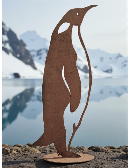 Pinguin Figuren für den Garten Königspinguin Mama - auf Platte - 81 cm hoch 
Höhe 81 cm
Breite 35 cm
