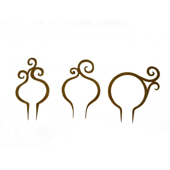 Dekostecker Swirl 3er Set für Blumentöpe