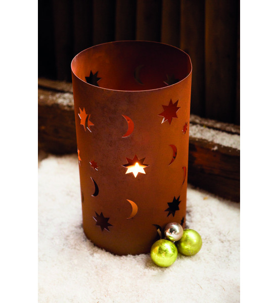 Dekolicht Windlicht Sterne - Höhe 42 cm Ø 24 cm 
Höhe 42,50 cm
Durchmesser 24 cm
zum Stellen
ohne Kerze
