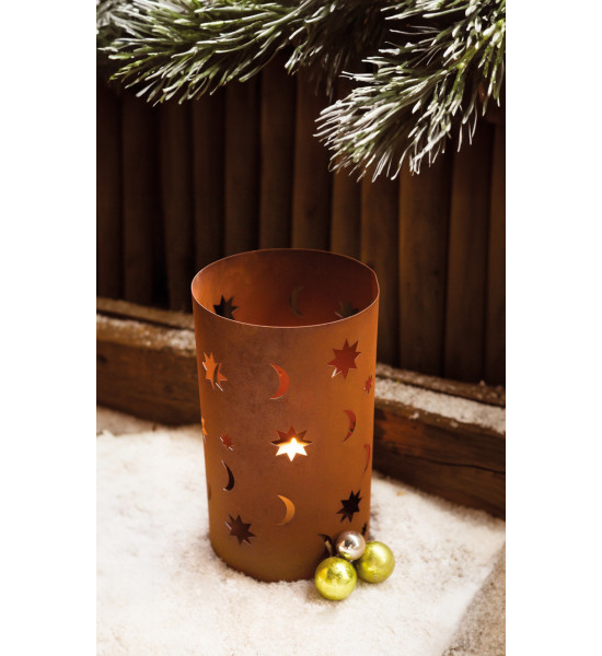 Dekolicht Windlicht Sterne - Höhe 42 cm Ø 24 cm 
Höhe 42,50 cm
Durchmesser 24 cm
zum Stellen
ohne Kerze
