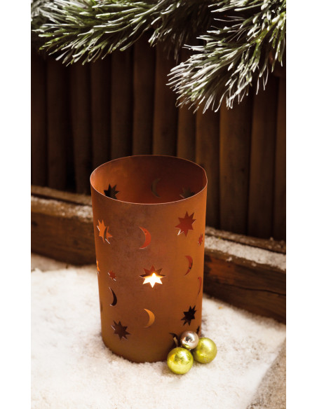 Dekolicht Windlicht Sterne - Höhe 42 cm Ø 24 cm 
Höhe 42,50 cm
Durchmesser 24 cm
zum Stellen
ohne Kerze
