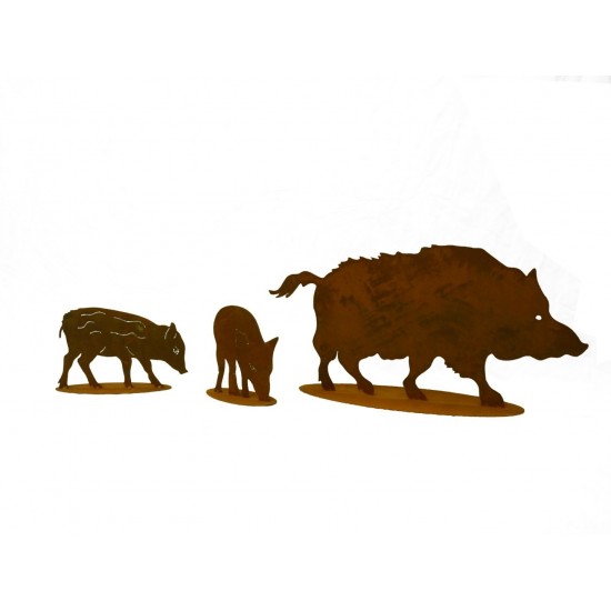 Edelrost Wildschwein 100 cm breit