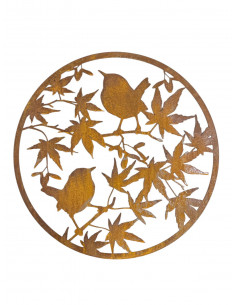 Start rundes Vogelbild - mit japanischem Ahorn - Ø 60 cm 