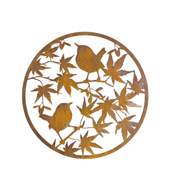 Start rundes Vogelbild - mit japanischem Ahorn - Ø 60 cm 