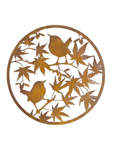 Start rundes Vogelbild - mit japanischem Ahorn - Ø 60 cm 