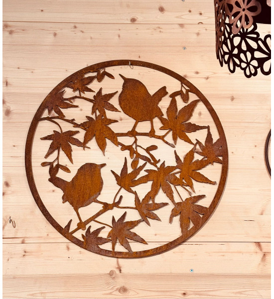 Start rundes Vogelbild - mit japanischem Ahorn - Ø 60 cm 